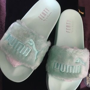 Authentic Brand New Fenty Puma Fur Slides